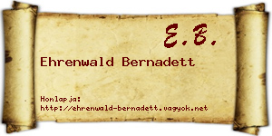 Ehrenwald Bernadett névjegykártya